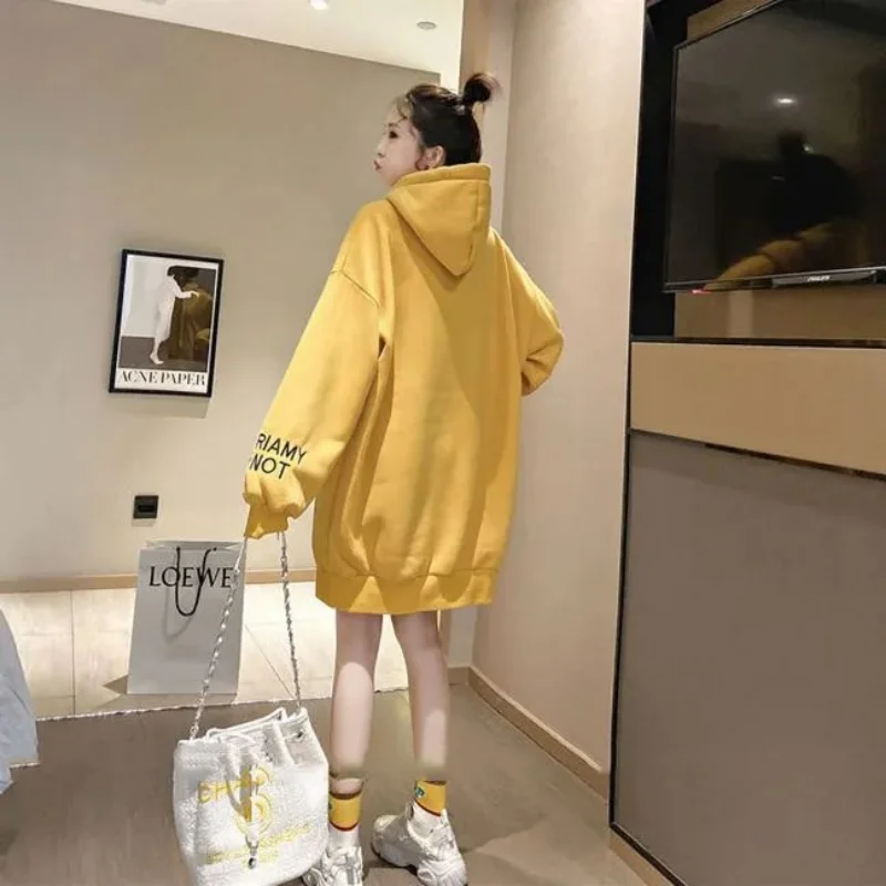 스트리트웨어 플리스 후드 드레스 Y2K 한국 스타일 솔 - Winter Clothing Drawing 리뷰 및 가격